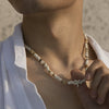 Surfer Coconut Shell Starfish Men's Hiphop Handmade Bead Clavicle Chain Jewelry With Geometric Pattern