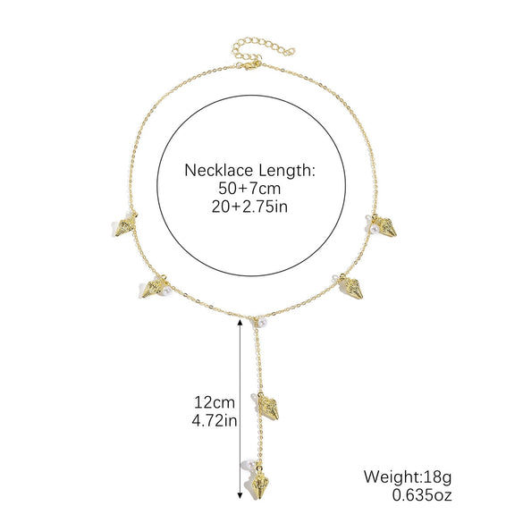 Sweater Chain Accessories Zinc Alloy Heart Shape Tassel Electroplated