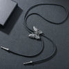 Sweater Chain Alloy Pendant Snake Bone Chain Metallic Leather Plaid Butterfly Retro Unisex
