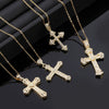Sweater Chain Exaggerated Design Zircon Cross Copper Ochain Hiphop Style Electroplating