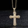 Sweater Chain Exaggerated Design Zircon Cross Copper Ochain Hiphop Style Electroplating