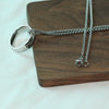 Sweater Chain Necklace Pearl Chain Stainless Steel Titanium Steel Geometric Electroplating Unisex