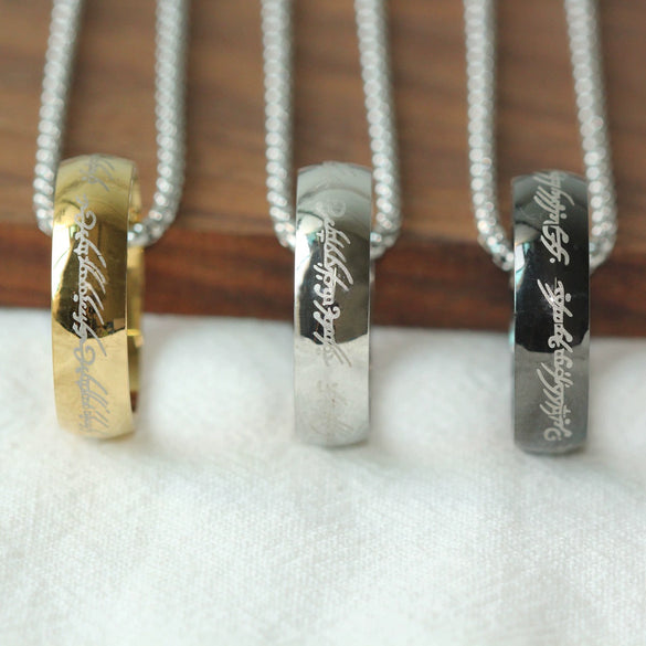 Sweater Chain Necklace Pearl Chain Stainless Steel Titanium Steel Geometric Electroplating Unisex