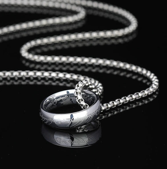 Sweater Chain Necklace Pearl Chain Stainless Steel Titanium Steel Geometric Electroplating Unisex