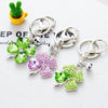 Sweet Artistic Color Block Metal Inlay Rhinestones Women'S Keychain