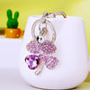 Sweet Artistic Color Block Metal Inlay Rhinestones Women'S Keychain