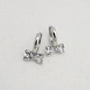 Sweet Bow Copper Earrings With Sparkling Zircon Inlay Trendy Niche Design Earrings For Women