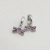 Sweet Bow Copper Earrings With Sparkling Zircon Inlay Trendy Niche Design Earrings For Women