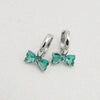 Sweet Bow Copper Earrings With Sparkling Zircon Inlay Trendy Niche Design Earrings For Women