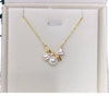 Sweet Bow Freshwater Pearl Pendant Earring Set Jewelry