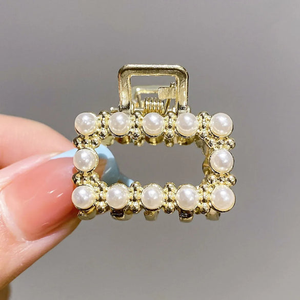 Sweet Butterfly Alloy Plating Inlay Artificial Pearls Rhinestones Hair Claws