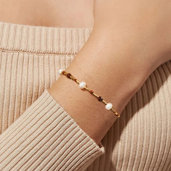 Sweet Color Block Freshwater Pearl Stone Lace Wholesale Bracelets