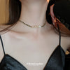 Sweet Cool Style Flower Letter Pearl Necklace Copper With Real Gold Electroplated And Inlaid With Pearls