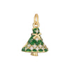 Sweet Copper Heart And Fruit Christmas Bell Pendant Ornament With Zirconia Details For Festive Tree Decoration And Gift Giving