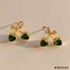 Sweet Cute Love Niche Design Cherry Earrings Stainless Steel With Electroplating And Geometric Fruit Pattern
