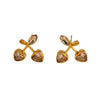 Sweet Cute Love Niche Design Cherry Earrings Stainless Steel With Electroplating And Geometric Fruit Pattern