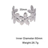 Sweet Floral Stainless Steel Bracelet For Women With Electroplated Finish And Non Fading High End Minimalist Style