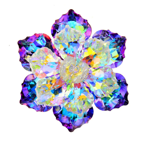 Sweet Flower Alloy Crystal Women'S Brooches