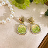 Sweet Flower Bow Knot Alloy Inlay Artificial Pearls Rhinestones Women'S Earrings