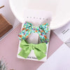 Sweet Flower Bow Knot Cloth Printing Hair Clip 2 Pieces