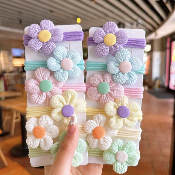 Sweet Flower Cloth Hair Tie