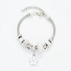 Sweet Flower Glass Titanium Steel Plating Bracelets