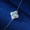 Sweet Four Leaf Clover Sterling Silver Plating Inlay Zircon White Gold Plated Rhodium Plated Silver Plated Bracelets