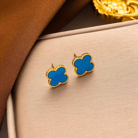 Sweet Four Leaf Clover Titanium Steel Plating 18k Gold Plated Bracelets