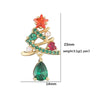 Sweet Geometric Christmas Tree Bell Earrings With Copper Inlay And Zircon Accents For Women