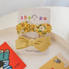 Sweet Handmade Fabric Bow Hair Clip For Children Cute Floral Side Bangs Hairpin Hair Accessory For Little Girls