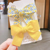 Sweet Handmade Fabric Bow Side Hair Clip Cute No Damage Hair Accessory For Girls And Children