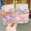 Sweet Handmade Fabric Bow Side Hair Clip Cute No Damage Hair Accessory For Girls And Children