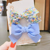 Sweet Handmade Fabric Bow Side Hair Clip Cute No Damage Hair Accessory For Girls And Children