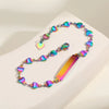 Sweet Heart Shape 201 Stainless Steel Plated Magic Color Bracelets In Bulk