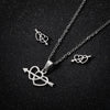 Sweet Heart Shape Stainless Steel Plating 18k Gold Plated Jewelry Set