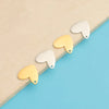 1 Piece Stainless Steel 18K Gold Plated Customization Laser Engraving Heart Shape