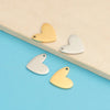 1 Piece Stainless Steel 18K Gold Plated Customization Laser Engraving Heart Shape