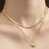 Wholesale Jewelry Sweet Heart Shape 304 Stainless Steel 18K Gold Plated Plating Pendant Necklace