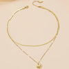 Wholesale Jewelry Sweet Heart Shape 304 Stainless Steel 18K Gold Plated Plating Pendant Necklace