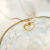 Sweet Heart Shell 316L Stainless Steel Necklace Earrings Bracelet Threepiece Women's Jewelry With Electroplating Treatment