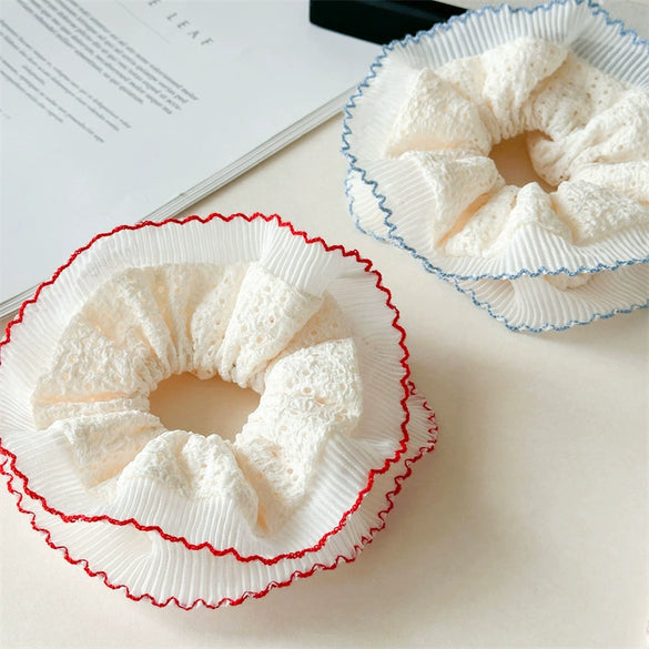 Sweet Lace Doublelayer Hair Band For Women High Elasticity Seiko Design Fabric Material
