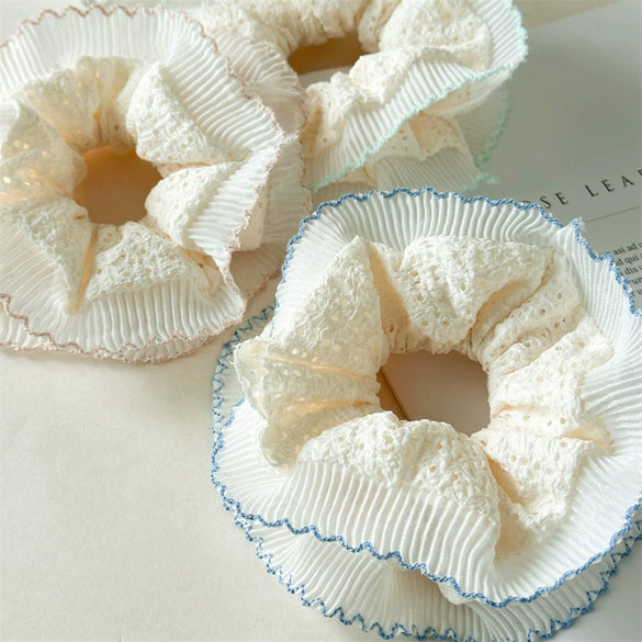 Sweet Lace Doublelayer Hair Band For Women High Elasticity Seiko Design Fabric Material