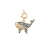 Sweet Ocean Animal Pendant With Whale Starfish Conch Shell And Snowflake Bell Motifs Copper With Zircon Inlay Festive Christmas Jewelry