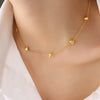 Sweet Personality All Match Heart Jewelry Set For Women Titanium Steel Gold Plated Electroplated