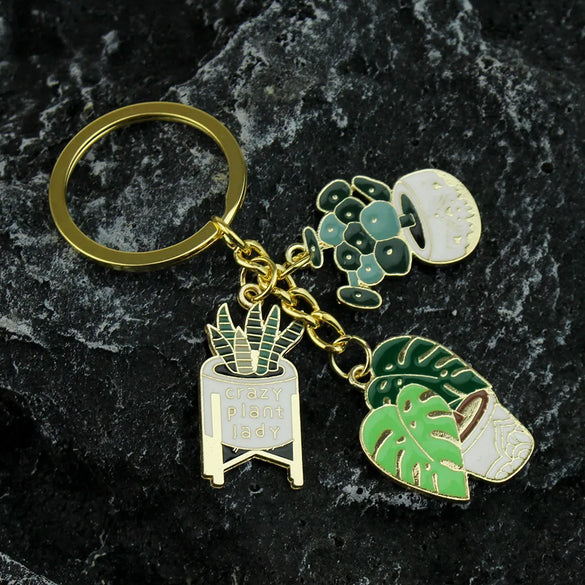 Sweet Plant Zinc Alloy Enamel Women'S Bag Pendant Keychain