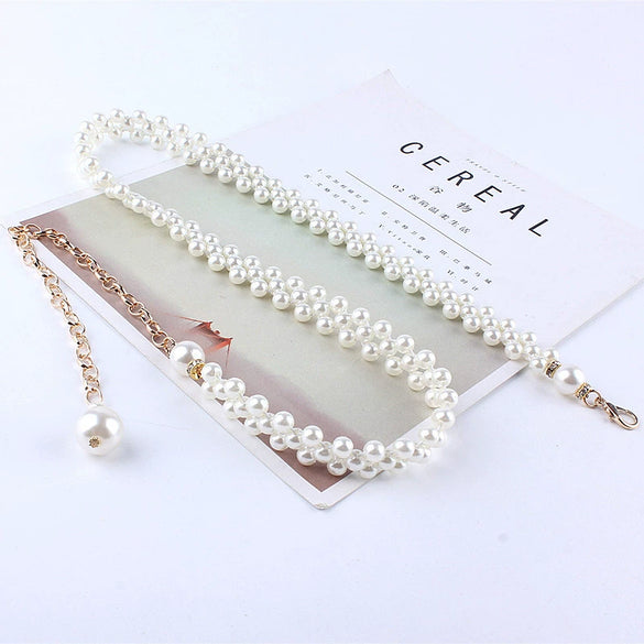 Sweet Plastic Alloy Waist Chain For Women With Rhinestone Decor