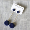 Sweet Simple Alloy Long Drop Earrings With Fluffy Ball Geometric Design Electroplated Fashion Earrings For Women