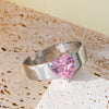 Stainless Steel None Sweet Simple Style Inlay Heart Shape Zircon Open Rings