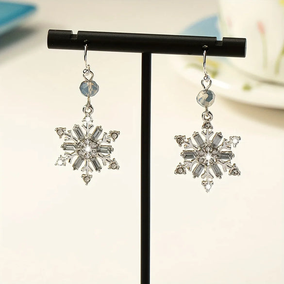 Sweet Simple Style Snowflake Arylic Women'S Jewelry Set