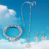 Sweet Simple Style Snowflake Arylic Women'S Jewelry Set